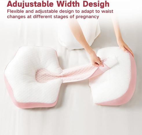 Pregnancy Pillow, Portable Maternity Pillow for Pregnant Women, Travel Wedge Pillow for Side Sleeper, Relief Body