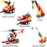 Set (646 Block Builder Fire Truck Building Block Pieces). Fire Rescue Truck Includes Five Different attachments and a