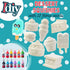 Idiy (46") 11 12 Jumbo Squishy Toys Craft Kit for Kids-Paint Your Own Slow Rising Squishies Dessert Foods w Fabric