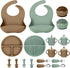 Silicone Baby Feeding Set, 18PCS Baby Led Weaning Supplies, Eating Essentials Utensils