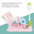 Baby Bottle Drying Rack Dryer Space Saving Travel Holder for Pump Cup Accessories(Pink)