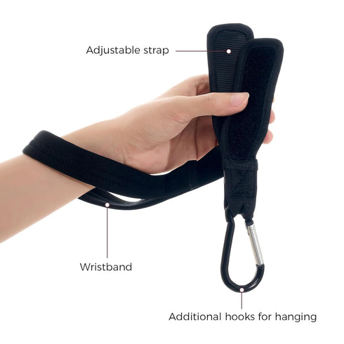 Momcozy Handle Strap for Baby Stroller | Safety Wrist Leash | Adjustable Pram Wheelchair Hand Leash | with Hooks