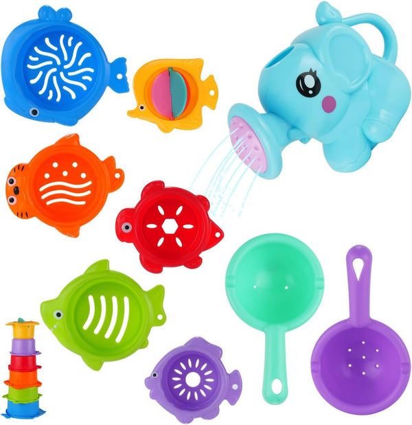 BeneFine Bath Toy Set for Kids Toddlers Baby Bath Toys Fun Educational Floating