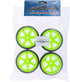GoolRC 4PCS/Set Hard Tyre Replacement for 1/10 Drift Car, Compatible with Traxxas HSP Tamiya HPI Kyosho (Green)