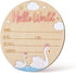 Lyreh Birth Announcement Sign, 15cm/5.91in Wooden Hello World Newborn Sign Welcome Baby Board