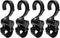 4Pcs Stroller Hooks for Baby Carriage, Multifunctional 360° Rotatable Universal Hook Clips for Hanging Bags