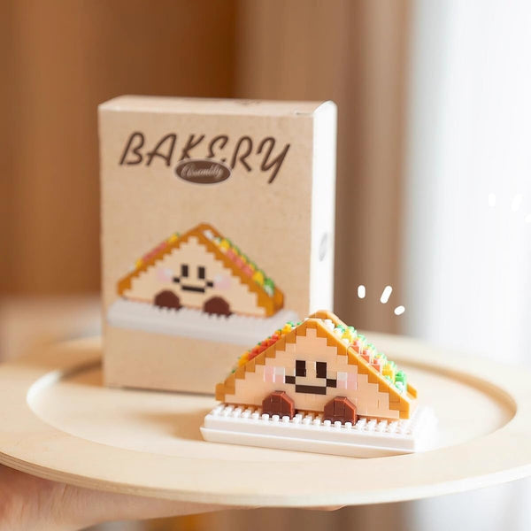 QMEAKMONY Mini Building Blocks Bread Sets Cute Micro Mini Bread Building Bricks