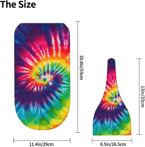 Tie Dye Colorful Rainbow Newborn Swaddle Blankets Beanie Hat Sets, Soft and Stretchy Baby Blanket for Baby Shower