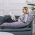 Generic 57-inch U-Shaped Pregnancy Pillow Full Body Maternity Pillow for Sleeping, Back, Hip & Belly Support Grey