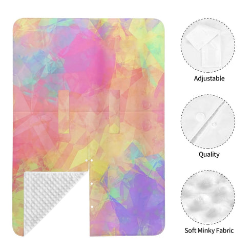 Hcpwzrf Pink Lime Green Purple Blue Polygon Art Baby Car Seat Cover & Nursing Cover - Breathable Stretch Multi-Use