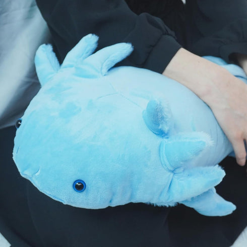 Axolotl Plush Toy, Soft Salamander Stuffed Animal Gift for Kids and Adults - 31 Inch, Blue