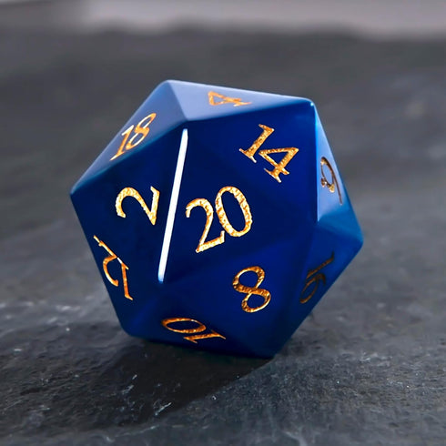 FTNNGIME 1PCS D20 25mm 20 Gem DND Dice - Sided Crystal Cat Eye D&D Dice for Dungeons and Dragons, RPG, Roleplaying