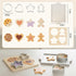 Set, Sets 3 4 5 Wooden Gingerbread Cookie Baking Play Food for Toddlers, Play Kitchen Accessories for Years Old Girls