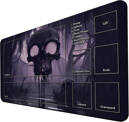 MTG Playmat, Skull TCG Play Mat for DND TCG 24 x 14