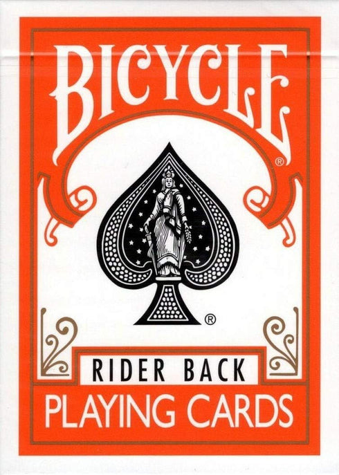 Orange Rider Bicycle Playing Cards - Poker Size Deck by USPCC