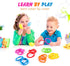 Link-to-Go Connecting Rings Toy Set for Stroller, Car Seat, Crib, Playmat, Clip On Early Education Accessory