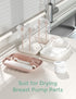 Momcozy 7-in-1 Baby Bottle Cleaner Kit with Silicone, Nipple & Straw Brushes, Soap Dispenser and Drying Rack - Portable
