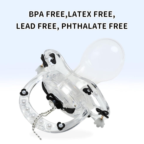 CutiePlusU Extra Large DIY Big Shield Pacifier - White