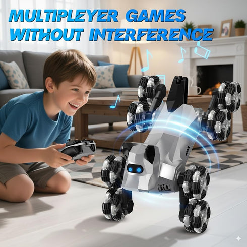 360Rotate 3-5 6-7 8-12 NQD Robot Dog Toy, Remote Control Robot Dog with Dancing & Sound FX, Remote Control Cars RC