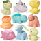 AMCHSURI Mold Free Bath Toys, Dinosaur 9 Pack |Cute, Not Hold Water