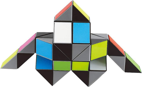 Larger Snake Cube Puzzle Fidget Sensory Toy, Vivid Rainbow 8 Colors Magic Ruler Twist Cube Brain Teaser Puzzles (48
