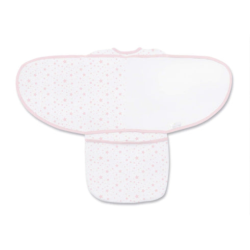 3-in-1 0-4 BreathableBaby Adjustable Soft Premium Cotton Newborn Swaddle Trio Blanket & Wrap, (Infants months) Pink