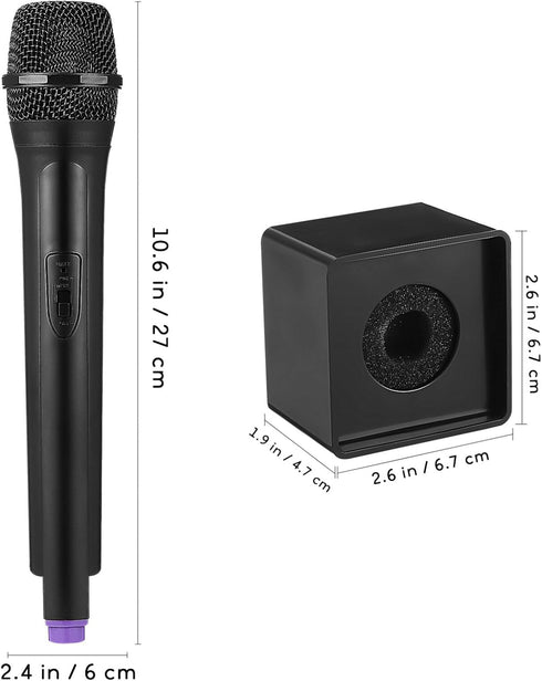 Gadpiparty Fake Microphone Model - 2pcs Realistic Mic Toy with Mic Flag for Kids Pretend Play Party Favors