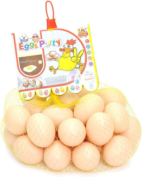 30 PowerTRC Pcs Plastic Eggs Toys, Toy Food DIY Easter Eggs, Real-Life Size Faux Pretend Play Food Play Kitchen