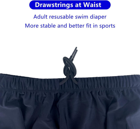 Swimmers AQX Reusable Adult Swim Diapers Special Needs, Washable Cloth Diapers Leakproof, Nappy Trunks Pull Ups
