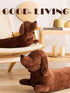 43“ Dachshund Plush Long Pillow - Brown Dog Body Pillow Animal Doll for Home Sofa Cushion Decor