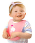 2-Pack Lightweight Waterproof Silicone Baby Bib, Comfortable Easy-Wipe Clean (Purple/Light Pink, Large)