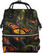 HCBPWVQA Monarch Butterflies Diaper Bag with Changing Pad and Pacifier Holder, Multifunction Laptop
