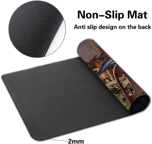 Board Game TCG Playmat Table Mats, 60X35 cm Mousepad for MTG RPG CCG Trading Card Game (SLIVERS-Playing-Poker)