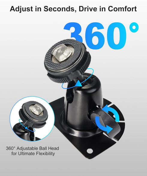 INSEETECH Fan-Shaped Mount for Backup Camera Monitor System - Universal Reverse View Bracket for Car RV Truck Van