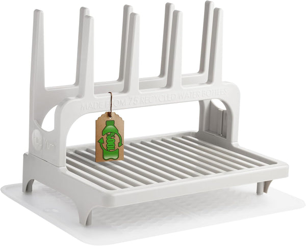 PopYum Seattle Gray Space Saving Drying Rack from 100% Recycled Bottles with
