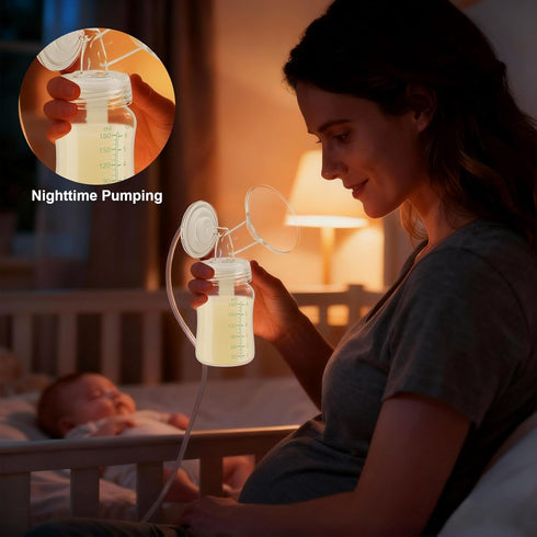 4PCS Momcozy 22oz Breastmilk Storage Bottle Compatible with Spectra/Motif Luna/afontoto Flange, Breast Milk Container