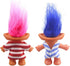 2packs Set,Retro 7.5" (Style3-Red+Blue) Vintage Troll Dolls Troll Doll Chromatic Adorable for Collections, School