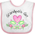 inktastic Grandpa's Girl - Heart Flowers Baby Bib