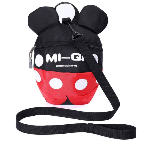 Baby Toddler Leash Backpack, Anti-Lost Travel Bag Harness Reins for Boys Girls (Black Red, 1-5 Years)