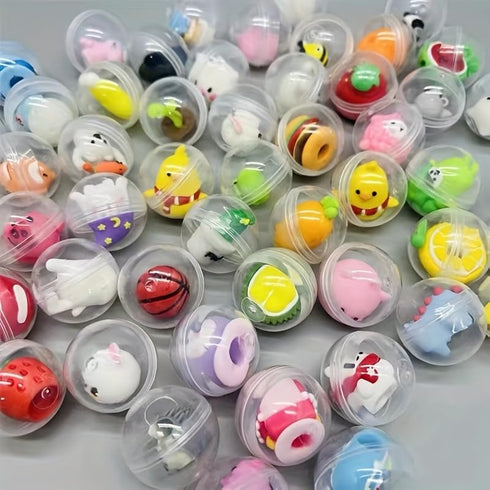 50pcs Adorable Mini Kawaii Capsule Toys Collection Perfect for Sharing Educational Great for Kids Boys Girls Goodie Bag
