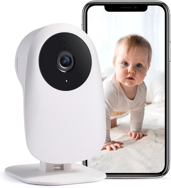 nooie Baby Monitor with Camera and Audio, WiFi Smartphone Baby Monitor, 1080P HD Night Vision, Two-Way Audio, SD or
