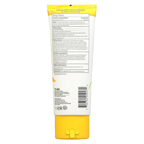 Alba Botanica Baby Sunscreen Lotion - Sheer Mineral for Face and Body, SPF 50, Water Resistant, 3 Fl Oz (Packaging May