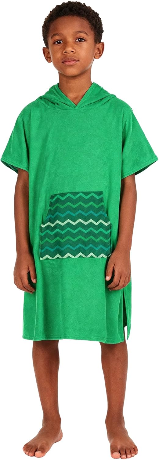 MissShorthair Towel Poncho for Kids, Hooded Beach Towel for Girl&Boy, Surf Poncho