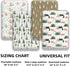 4 Pack N Play Sheets Woodland Forest Animals, Fitted Baby Sheets for Standard Pack and Plays and Mini Cribs