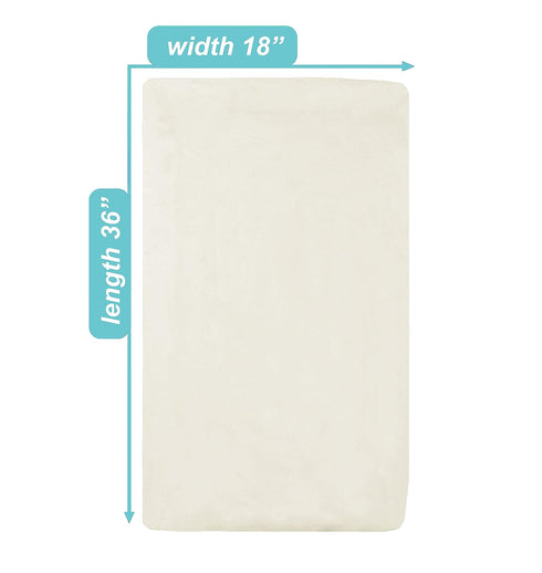 American Baby Company 2 Pack 100% Natural Cotton Fitted Cradle/Bassinet Sheets - 36" x 18" - Ecru, Soft, Hypoallergenic