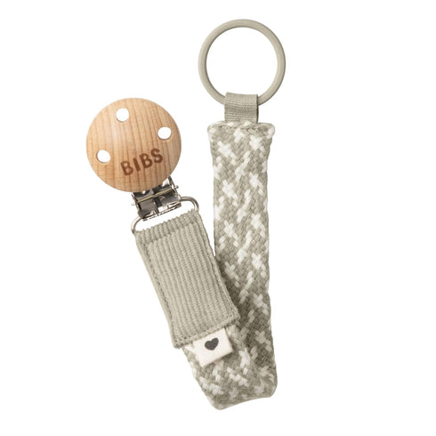 Bibs - Pacifier Clip - Sand/Vanilla
