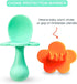 Grabease Baby Spoons and Toddler Utensils, BPA-Free & Phthalate-Free, 2 Sets, Mint and Orange