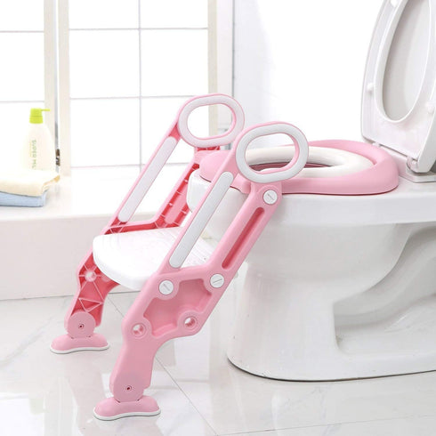 KATARUS Potty Training Toilet Seat with Step Stool Ladder for Kid and Baby, Adjustable Toddler Toilet Training Seat