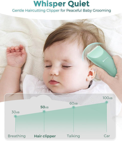 Baby Hair Clippers, Quiet Dual-Mode Hair Cutting for 0-12, Waterproof Rechargeable Cordless Trimmer for Kids