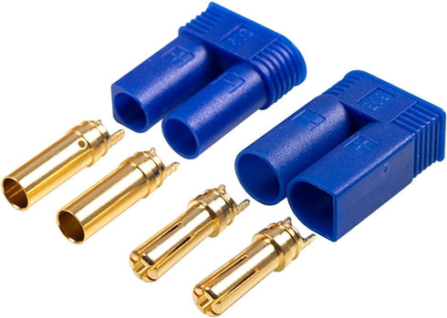5 Pairs EC5 Banana Plug Connectors - EC5 Male Female 5mm Gold Bullet Plugs for RC ESC LIPO Battery